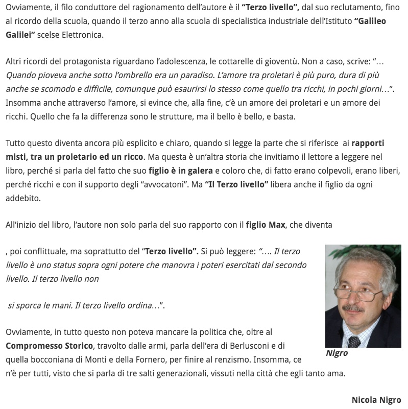 Articolo il SUD di Nicola Nigro