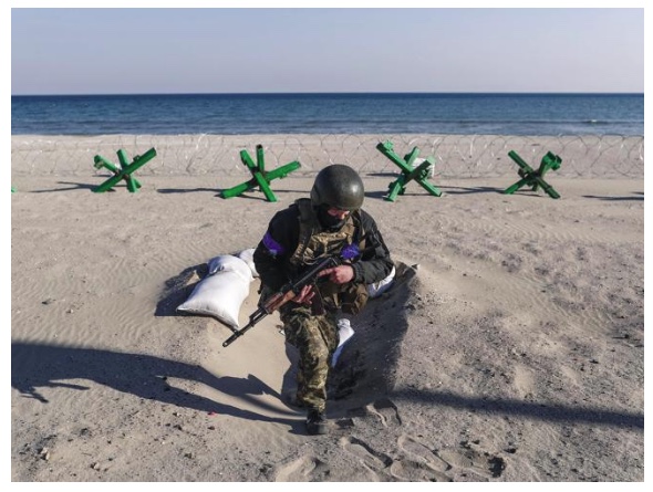 Odessa spiaggia armata