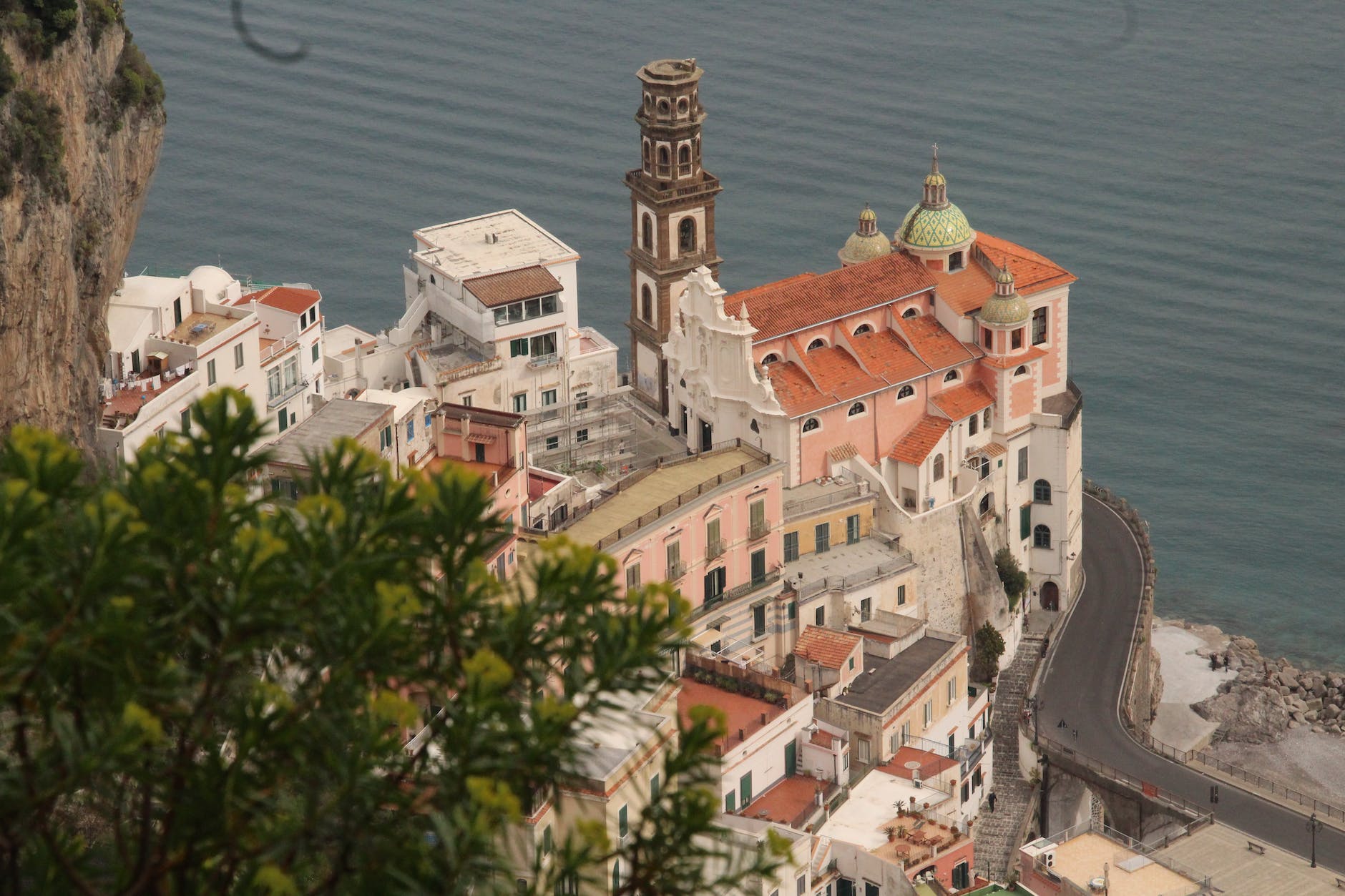 view of atrani on the amalfi coast in campania italy